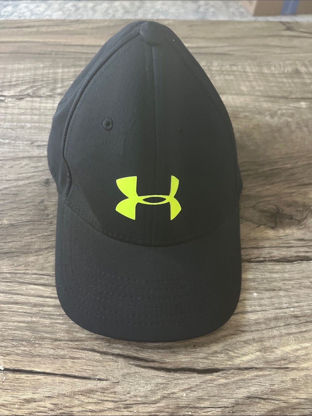 Under Armour Kids Black Cap with Neon Yellow Logo Size SM/MD